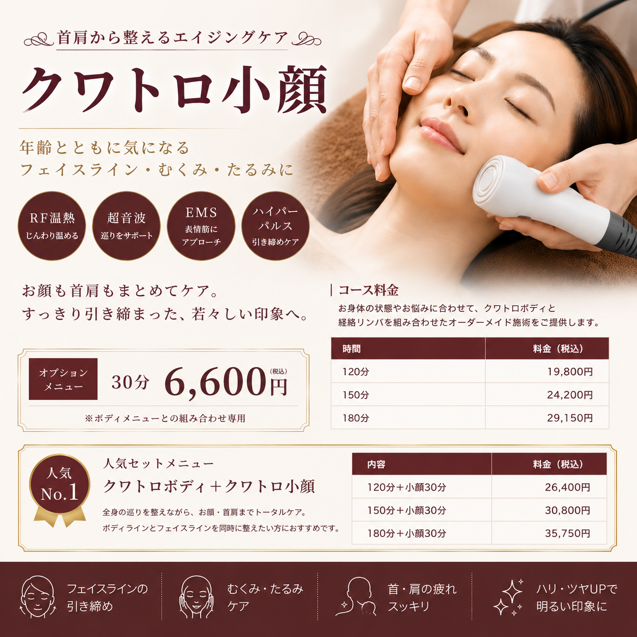 クワトロボディとクワトロ小顔のセットコース